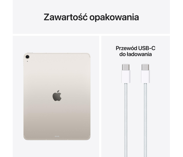 APPLE iPad Air 13" M4 128GB 5G księżycowa poświata - 1505903 - zdjęcie 10